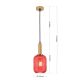 Pendule, Lustre suspendate - Pendul, Lustra suspendata cu sticla canelata CARNEVAL rosu