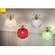 Lustre aplicate - Lustra aplicata cu sticla canelata CARNEVAL rosu