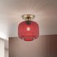 Lustre aplicate - Lustra aplicata cu sticla canelata CARNEVAL rosu
