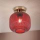 Lustre aplicate - Lustra aplicata cu sticla canelata CARNEVAL rosu
