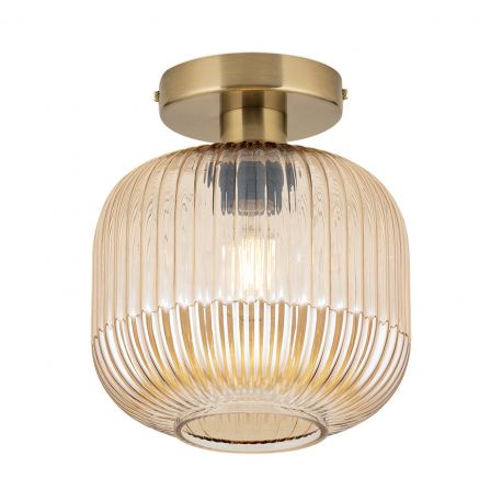 Lustre aplicate - Lustra aplicata cu sticla canelata CARNEVAL chihlimbar