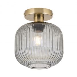 Lustre aplicate - Lustra aplicata cu sticla canelata CARNEVAL fumuriu