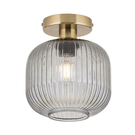 Lustre aplicate - Lustra aplicata cu sticla canelata CARNEVAL fumuriu