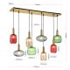 Pendule, Lustre suspendate - Lustra cu 8 pendule din sticla canelata CARNEVAL multicolor