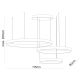 Pendule, Lustre suspendate - Lustra LED circulara cu 3 inele KOLK personalizabil alb, auriu sau negru