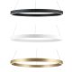 Pendule, Lustre suspendate - Lustra LED circulara cu 2 inele KOLK personalizabil alb, auriu sau negru