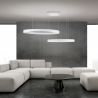 Lustra LED circulara cu 2 inele KOLK personalizabil alb, auriu sau negru
