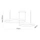 Pendule, Lustre suspendate - Lustra LED circulara cu 2 inele KOLK personalizabil alb, auriu sau negru