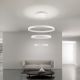 Pendule, Lustre suspendate - Lustra LED circulara cu 3 inele KOLK personalizabil alb, auriu sau negru