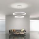 Lustra LED circulara cu 2 inele KOLK personalizabil alb, auriu sau negru