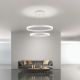 Pendule, Lustre suspendate - Lustra LED circulara cu 2 inele KOLK personalizabil alb, auriu sau negru