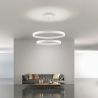 Lustra LED circulara cu 2 inele KOLK personalizabil alb, auriu sau negru