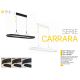 Pendule, Lustre suspendate - Lustra LED ovala iluminat sus si jos CARRARA negru
