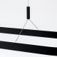 Pendule, Lustre suspendate - Lustra LED ovala iluminat sus si jos CARRARA negru