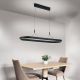 Lustra LED ovala iluminat sus si jos CARRARA negru