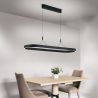 Lustra LED ovala iluminat sus si jos CARRARA negru
