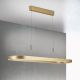 Pendule, Lustre suspendate - Lustra LED ovala iluminat sus si jos CARRARA auriu mat