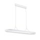 Pendule, Lustre suspendate - Lustra LED ovala iluminat sus si jos CARRARA alb