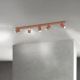 Plafoniere cu spoturi, Spoturi aplicate - Plafoniera cu 5 spoturi directionabile stil minimalist PENN, rosu coral