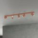 Plafoniere cu spoturi, Spoturi aplicate - Plafoniera cu 5 spoturi directionabile stil minimalist PENN, rosu coral
