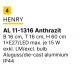Stalpi - Stalp de exterior IP44 HENRY antracit H-60cm