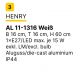 Stalpi - Stalp de exterior IP44 HENRY alb H-60cm