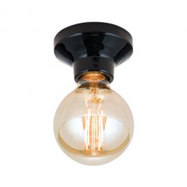 Plafoniere cu spoturi, Spoturi aplicate - Mini Plafoniera din ceramica neagra FROST
