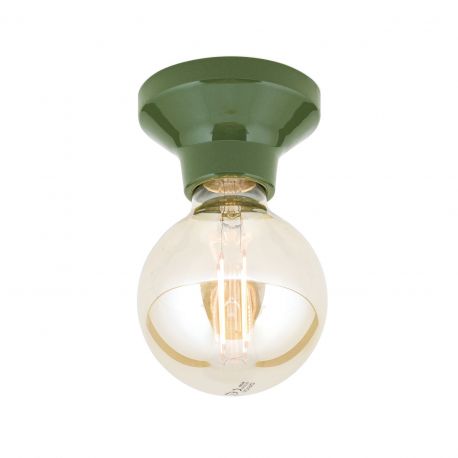 Plafoniere cu spoturi, Spoturi aplicate - Mini Plafoniera din ceramica verde FROST
