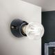 Aplice cu Spot - Mini Aplica perete din ceramica neagra FROST