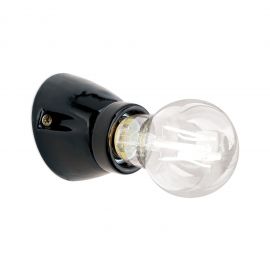 Mini Aplica perete din ceramica neagra FROST