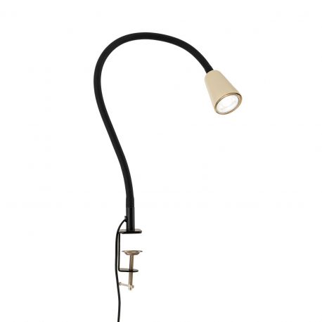 Lampi birou - Lampa cu sistem de prindere masa, flexibila cu spot GU10 DOTTY khaki