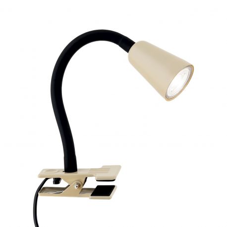 Lampi birou - Lampa cu clema, flexibila cu spot GU10 DOTTY khaki