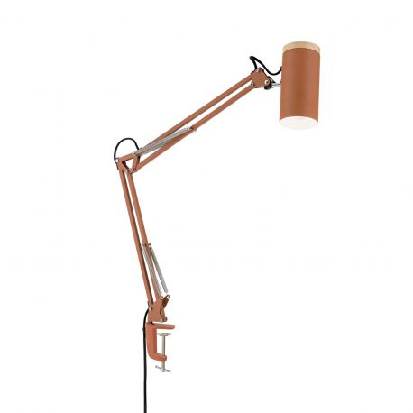 Lampi birou - Lampa cu brat articulat si sistem de prindere masa, Gili rosu coral