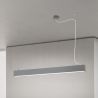 Lustra liniara aplicata/ suspendata LED CCT PALKKI 113cm, argintiu