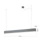 Pendule, Lustre suspendate - Lustra liniara aplicata/ suspendata LED CCT PALKKI 113cm, argintiu