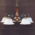 Lustra rustica suspendata cu 5 brate design italian 9940