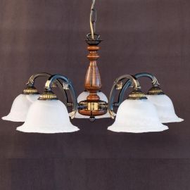 Candelabre, Lustre - Lustra rustica suspendata cu 5 brate design italian 9940