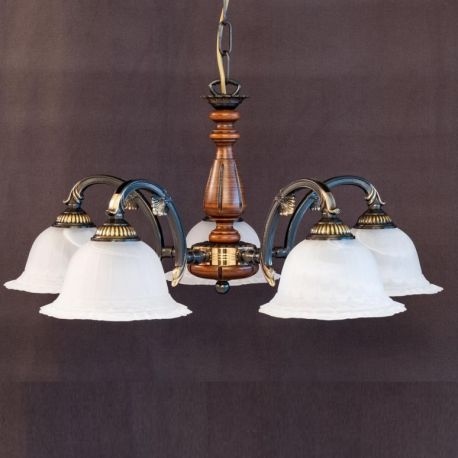 Candelabre, Lustre - Lustra rustica suspendata cu 5 brate design italian 9940