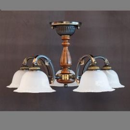 Candelabre, Lustre - Lustra rustica aplicata cu 5 brate design italian 9940