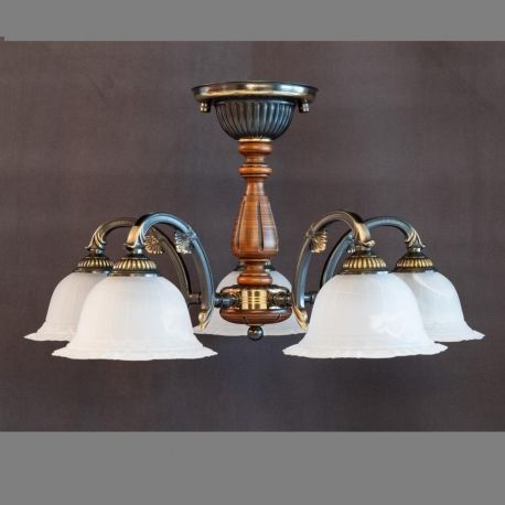 Candelabre, Lustre - Lustra rustica aplicata cu 5 brate design italian 9940