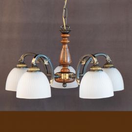 Candelabre, Lustre - Lustra rustica suspendata cu 5 brate design italian 9941