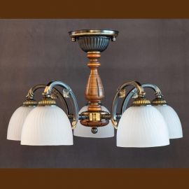 Candelabre, Lustre - Lustra rustica aplicata cu 5 brate design italian 9941