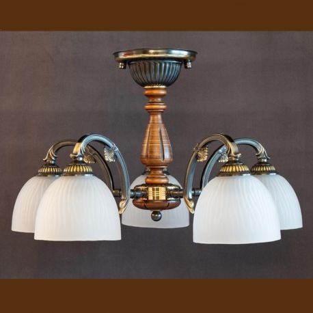 Candelabre, Lustre - Lustra rustica aplicata cu 5 brate design italian 9941