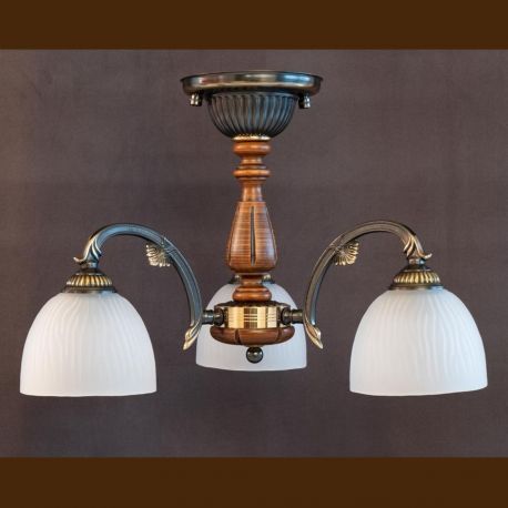 Candelabre, Lustre - Lustra rustica aplicata cu 3 brate design italian 9941