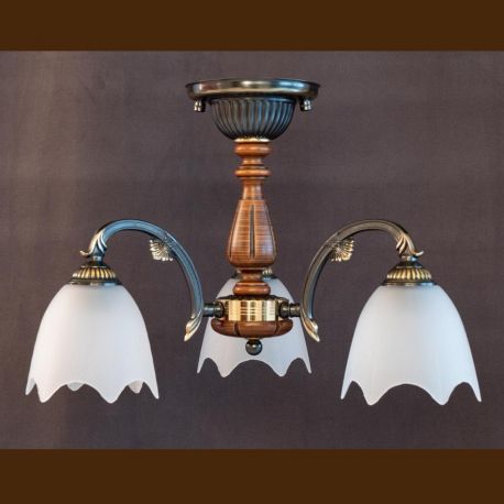 Candelabre, Lustre - Lustra rustica aplicata cu 3 brate design italian 9942