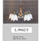 Candelabre, Lustre - Lustra rustica suspendata cu 5 brate design italian 9942