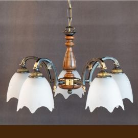Candelabre, Lustre - Lustra rustica suspendata cu 5 brate design italian 9942