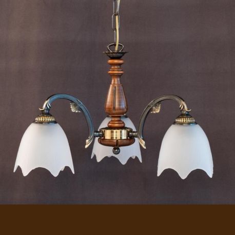 Candelabre, Lustre - Lustra rustica suspendata cu 3 brate design italian 9942