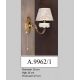Aplice, corpuri de iluminat pentru pereti - Aplica design italian din alama si portelan alb 9962