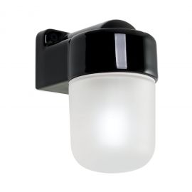 Aplice, corpuri de iluminat pentru pereti - Aplica de perete design minimalist din ceramica neagra OSTIA